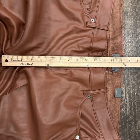 NWT Torrid Women's Perfect Skinny Faux Leather Mid Rise Pant Root Beer 18T - Picture 6 of 10